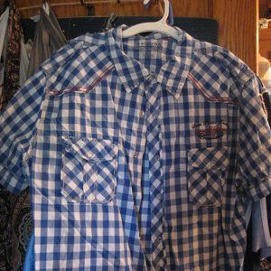 Arizona Jean Plaid Embroidered Shirt WESTERN